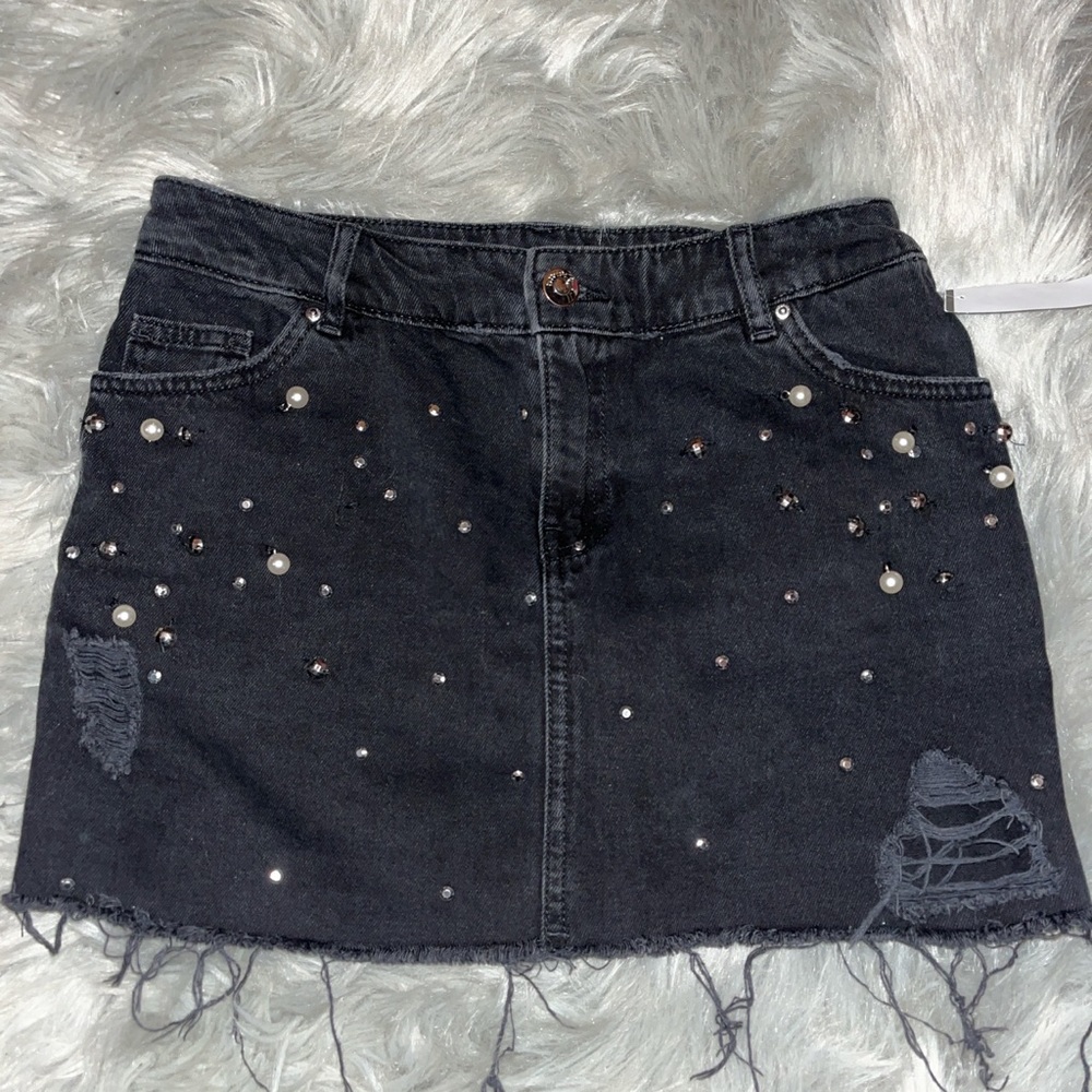 Pearl and rhinestone skirt
